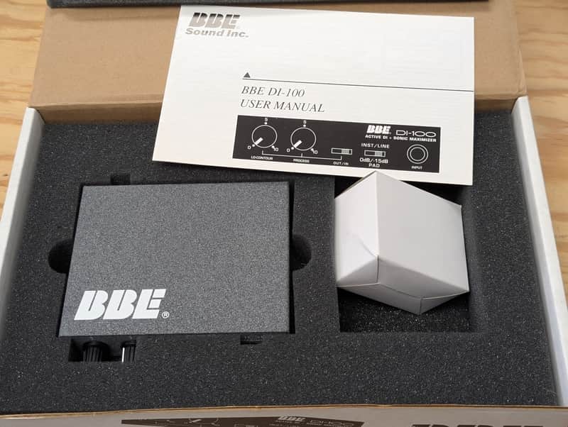 BBE DI-100 Active DI Box with Sonic Maximizer – New Old Stock (NOS)