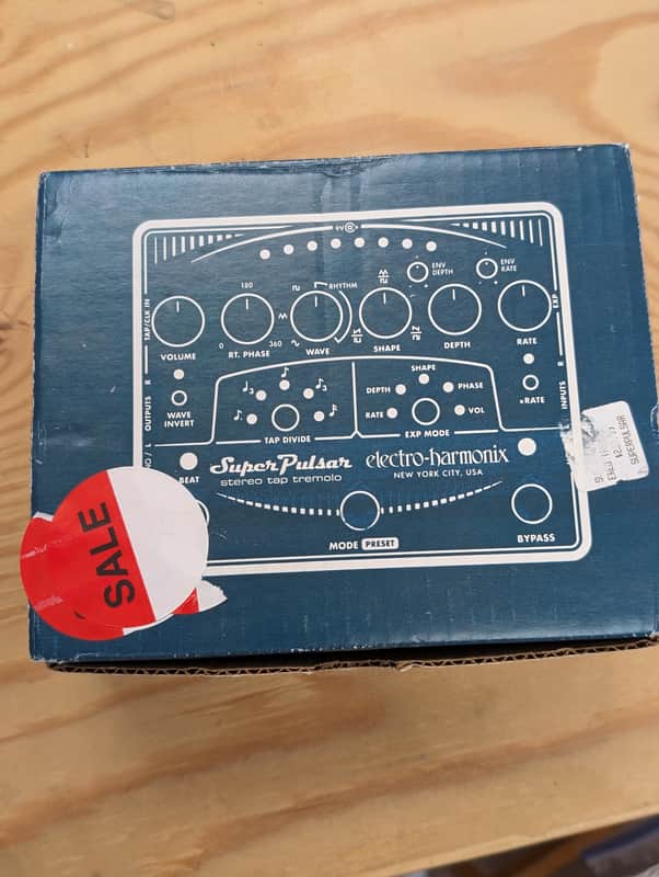 Electro-Harmonix Super Pulsar Stereo Tap Tremolo Pedal NEW OLD STOCK with Box