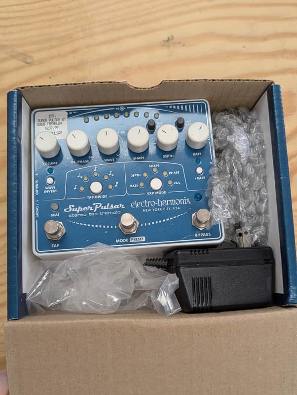 Electro-Harmonix Super Pulsar Stereo Tap Tremolo Pedal NEW OLD STOCK with Box - Image 3